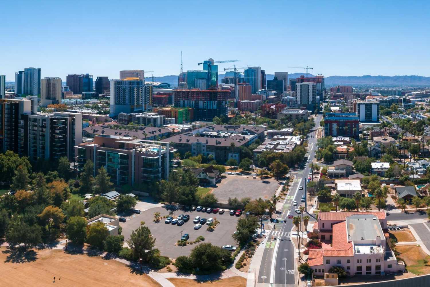 Phoenix city downtown skyline cityscape of arizona in usa