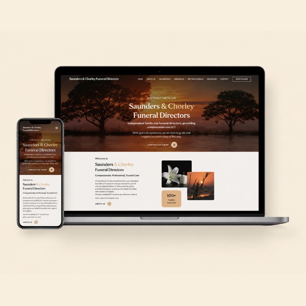 website mockup